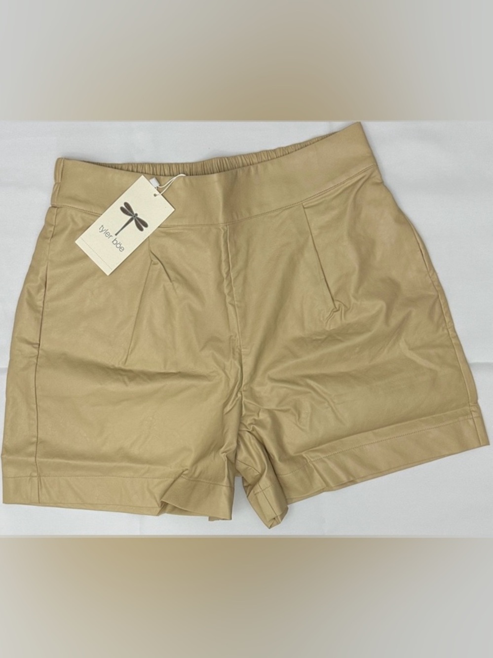 Tyler Boe High Waist Faux Leather Shorts
